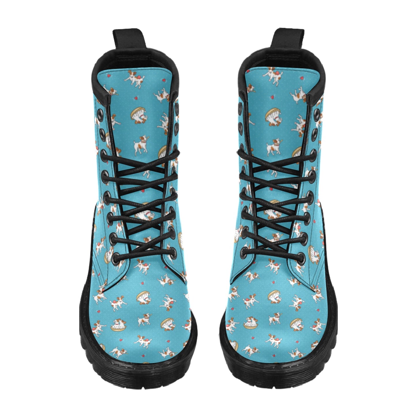 Russell Terriers Playing Print Design LKS305 Women's Boots