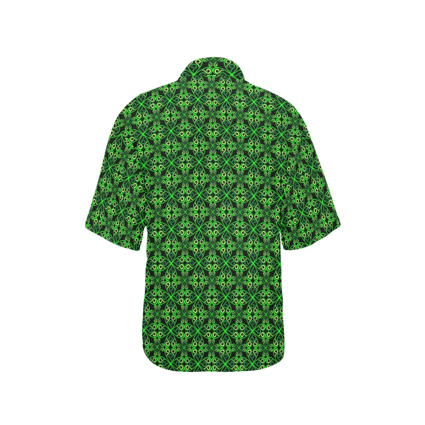Celtic Green Neon Design Women's Hawaiian Shirt