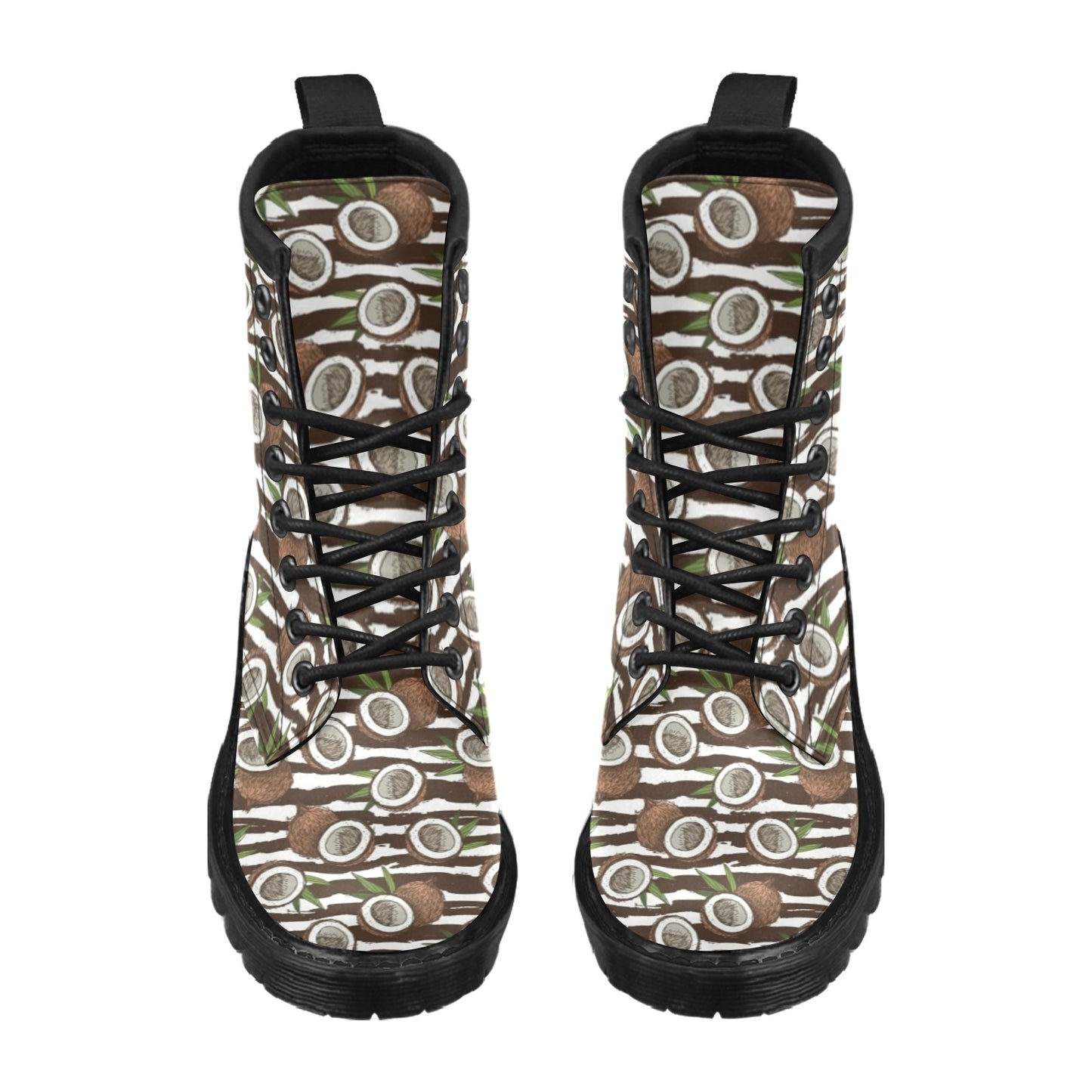 Coconut Pattern Print Design CN04 Women's Boots
