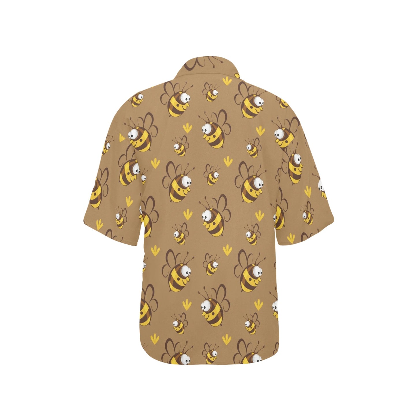 Bee Pattern Print Design BEE09 Women's Hawaiian Shirt