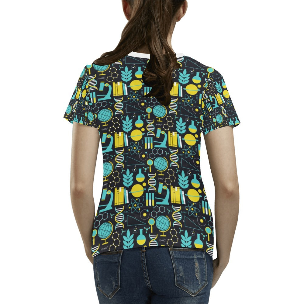 Science Print Design LKS301 Women's T-shirt