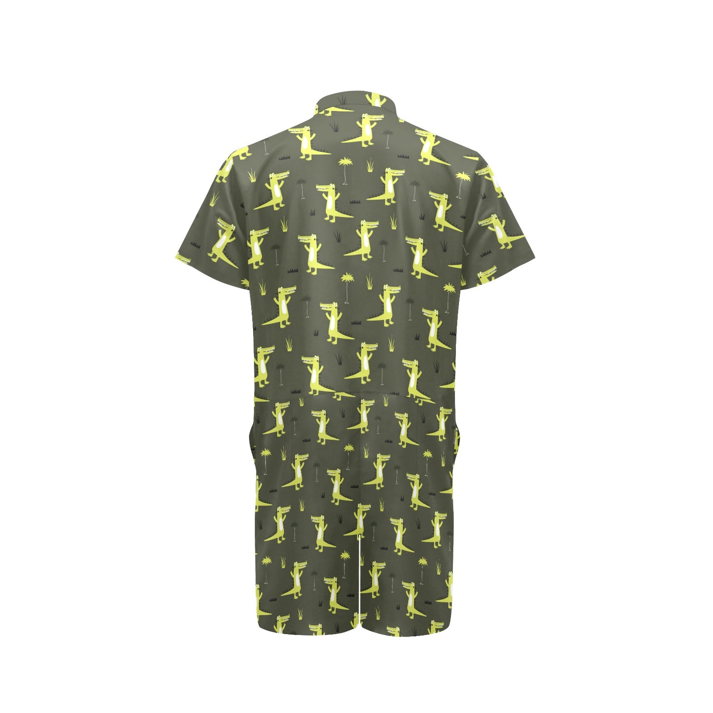 Alligator Pattern Print Design 05 Men's Romper