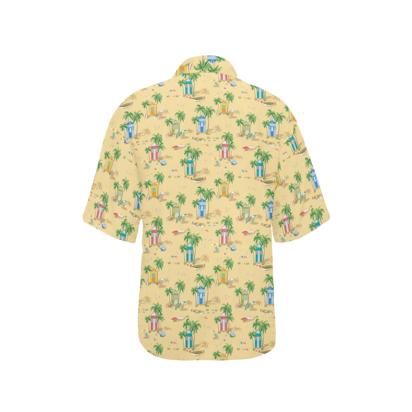 Beach Themed Pattern Print Design 01 Women's Hawaiian Shirt