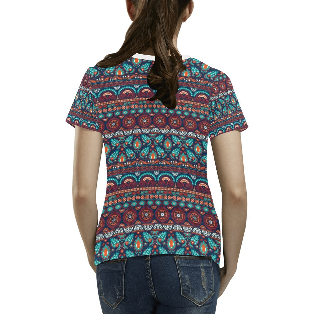 Suzani Print Design LKS302 Women's T-shirt