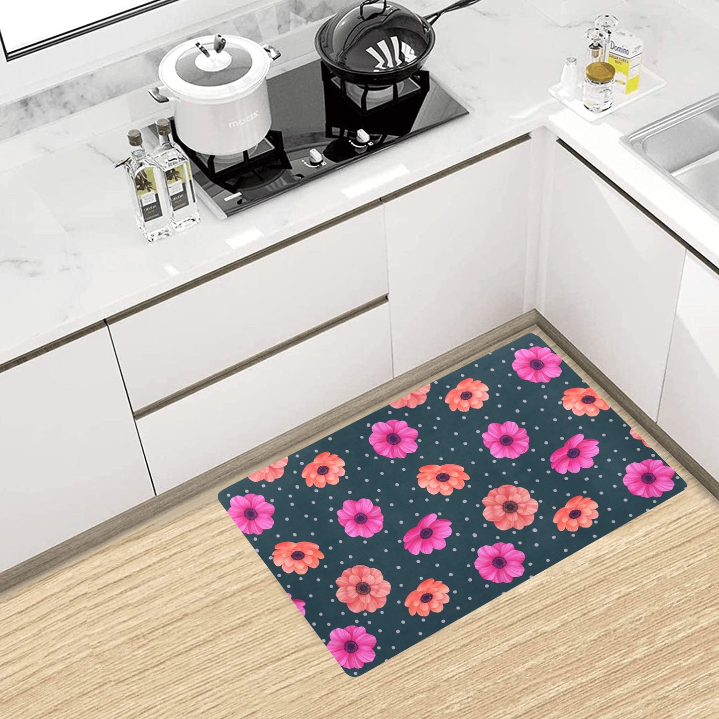 Anemone Pattern Print Design AM08 Kitchen Mat