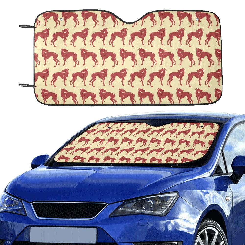 Whippets Print Design LKS301 Car front Windshield Sun Shade