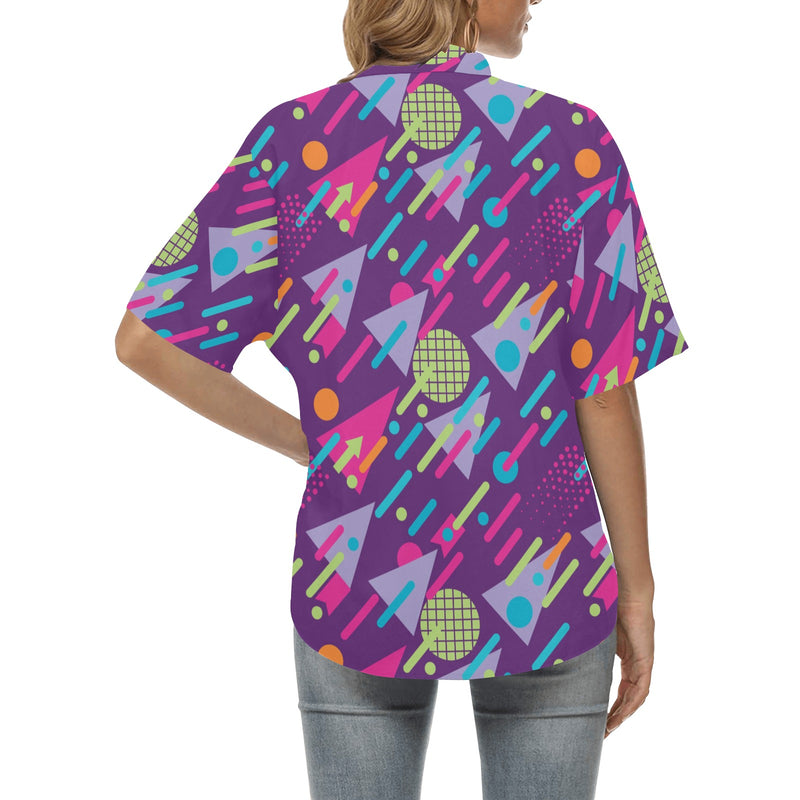 90s Pattern Print Design 4 Women's Hawaiian Shirt