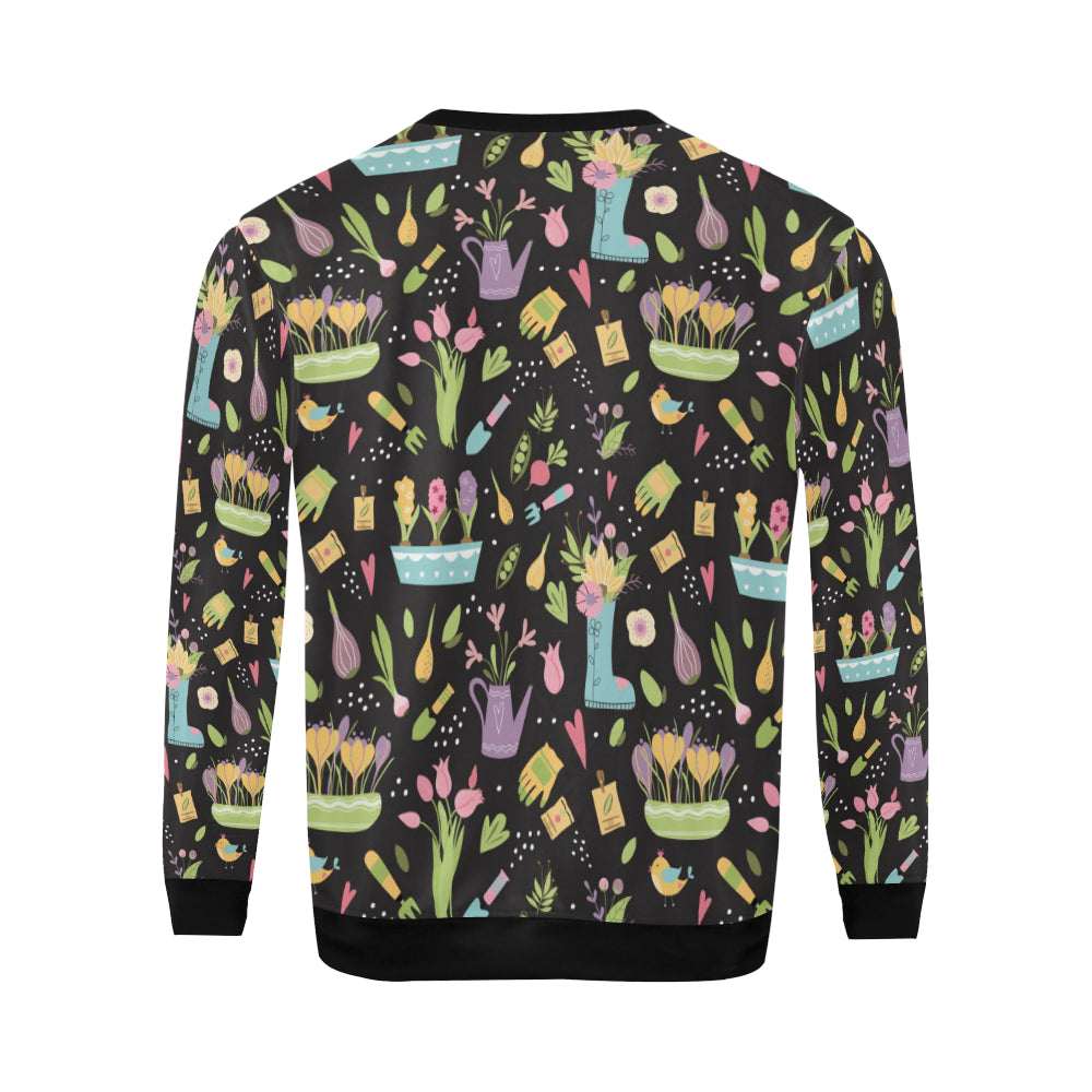 Gardening Pattern Print Design G03 Men Long Sleeve Sweatshirt
