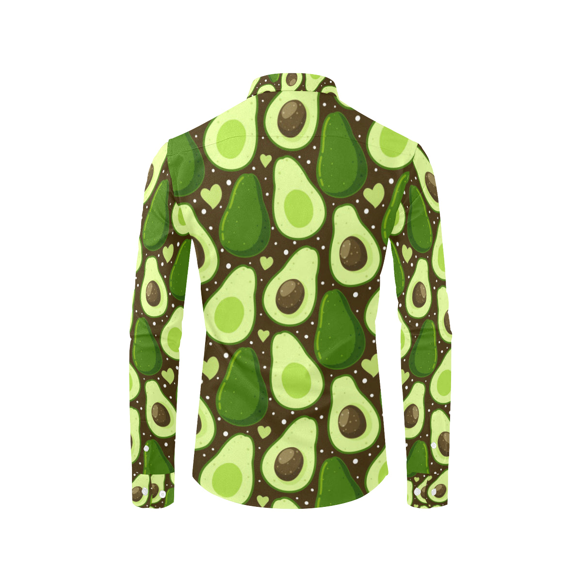 Avocado Pattern Print Design AC04 Men's Long Sleeve Shirt
