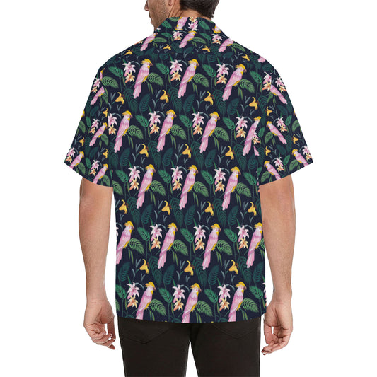 Cockatoo Pattern Print Design 03 Men's Hawaiian Shirt