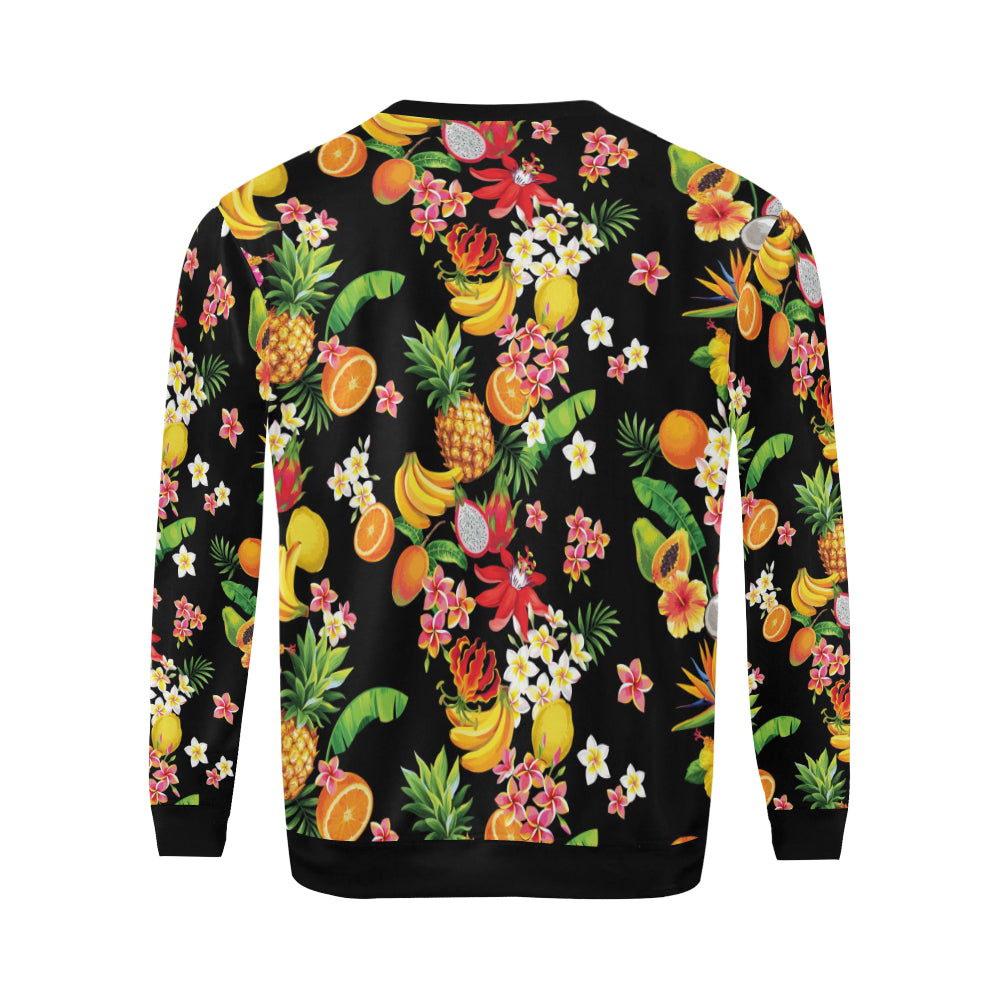 Tropical Fruits Pattern Print Design TF02 Men Long Sleeve Sweatshirt