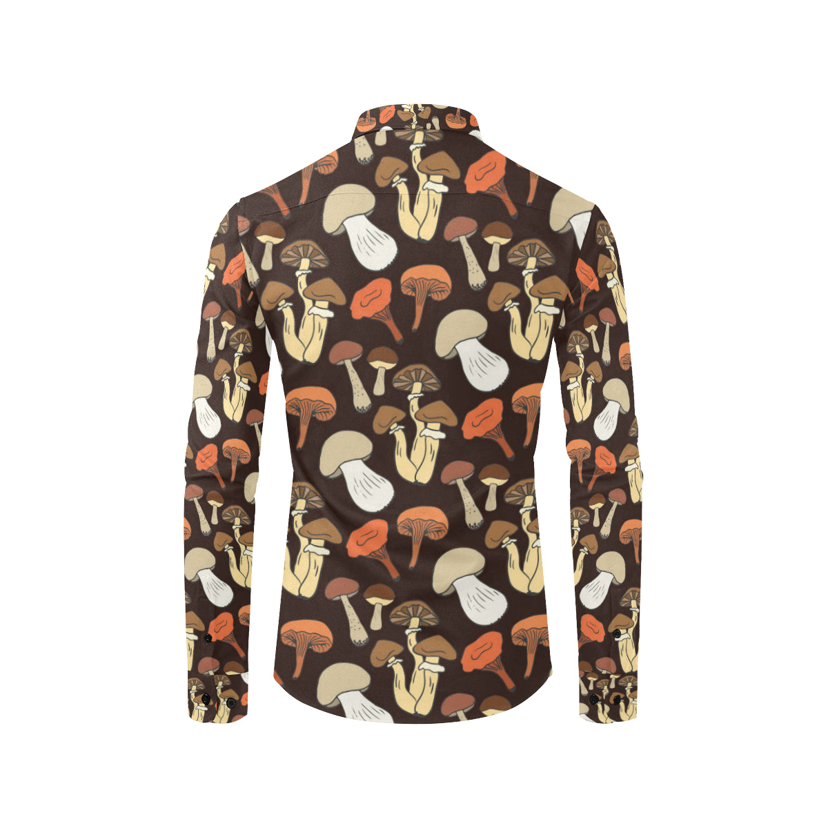 Mushroom Pattern Print Design A05 Men's Long Sleeve Shirt