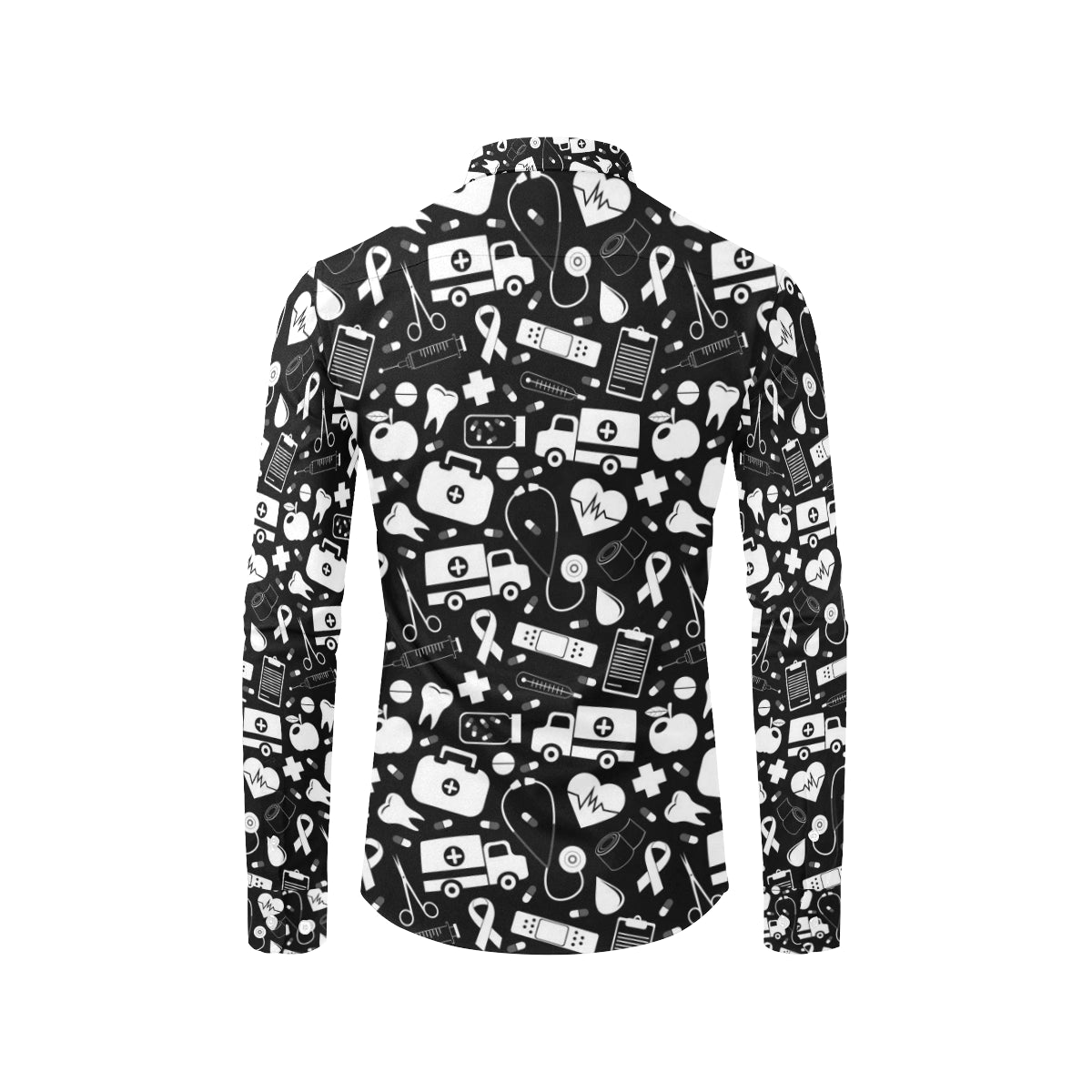 Medical Pattern Print Design 01 Men's Long Sleeve Shirt