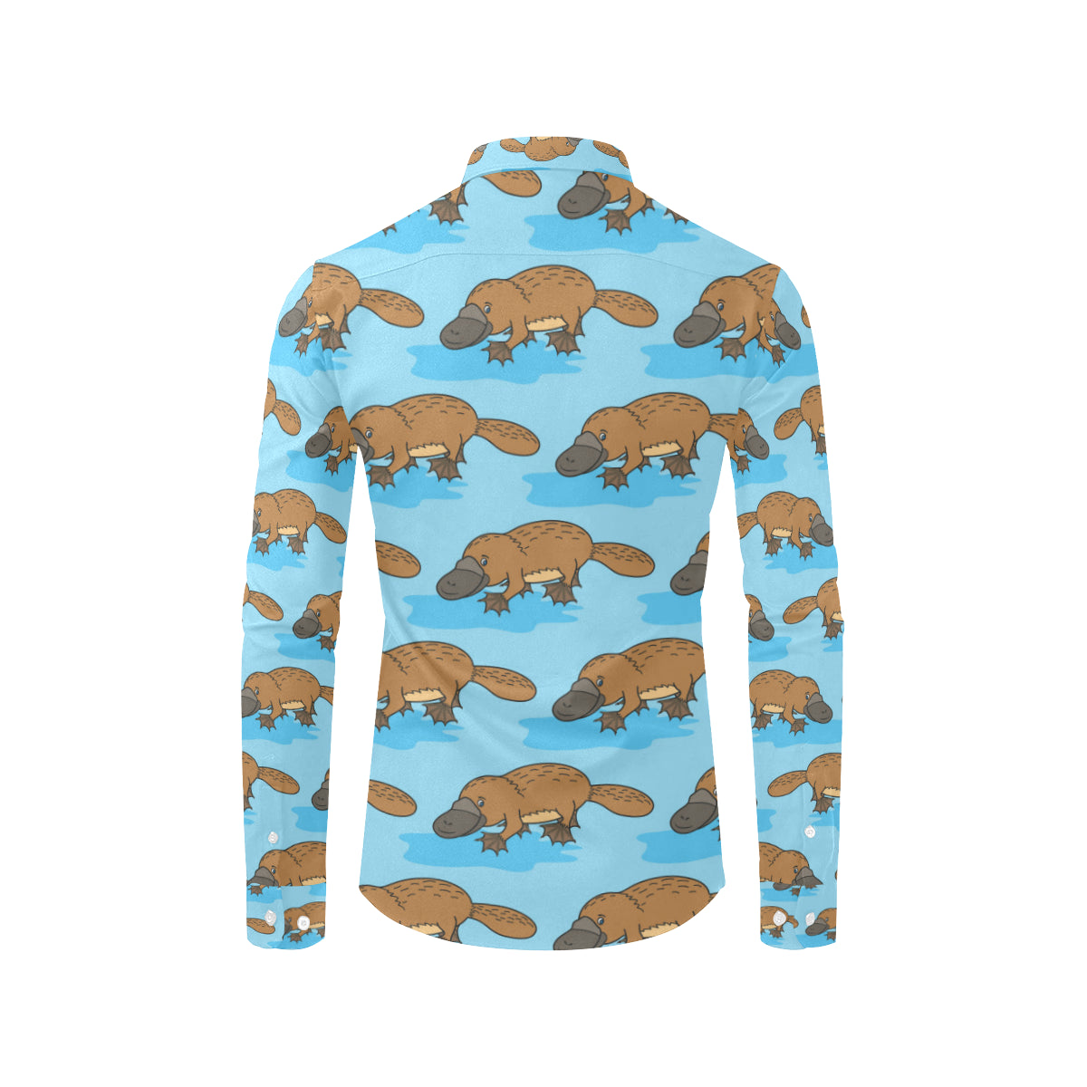 Platypus Pattern Print Design A02 Men's Long Sleeve Shirt