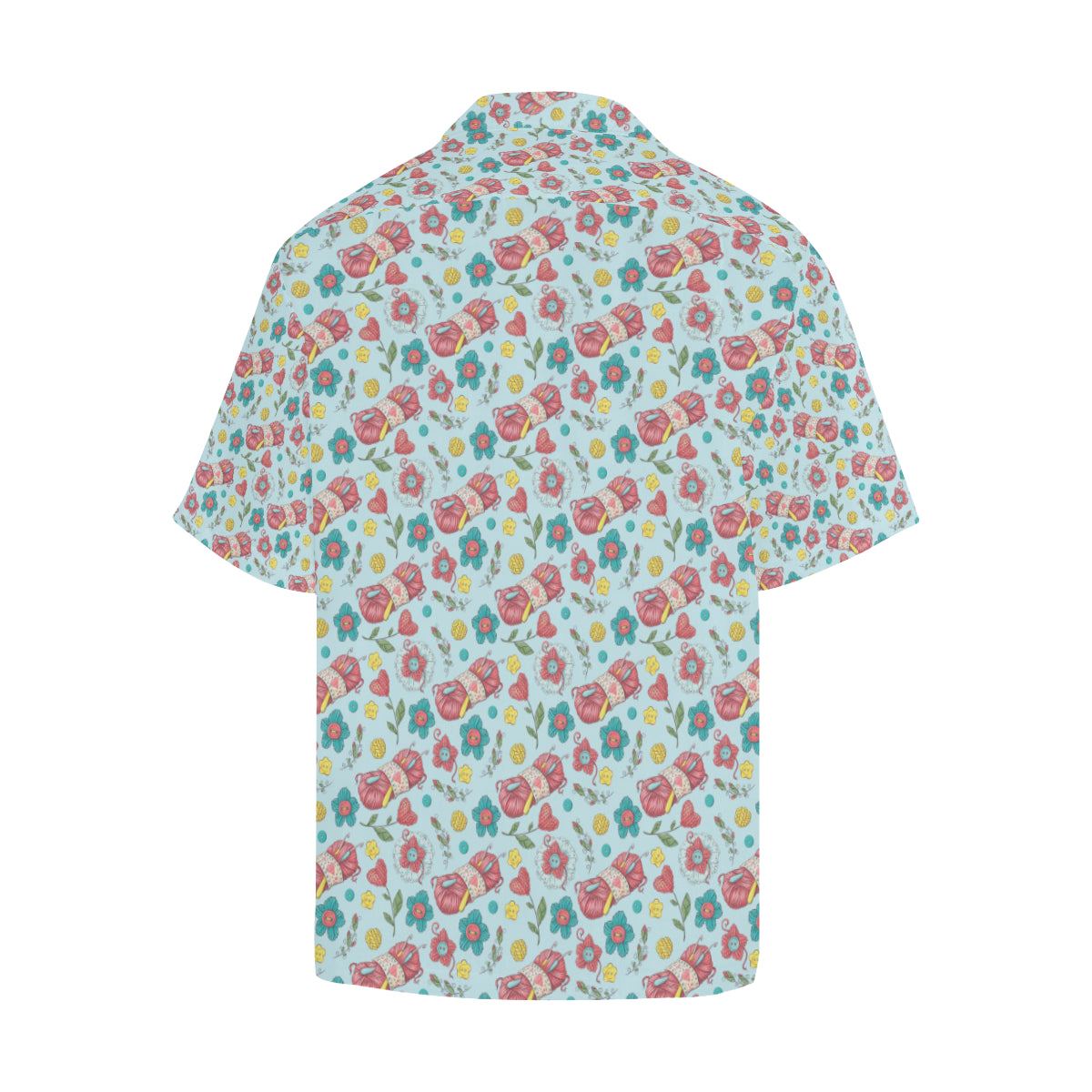 Crochet Pattern Print Design 01 Men's Hawaiian Shirt