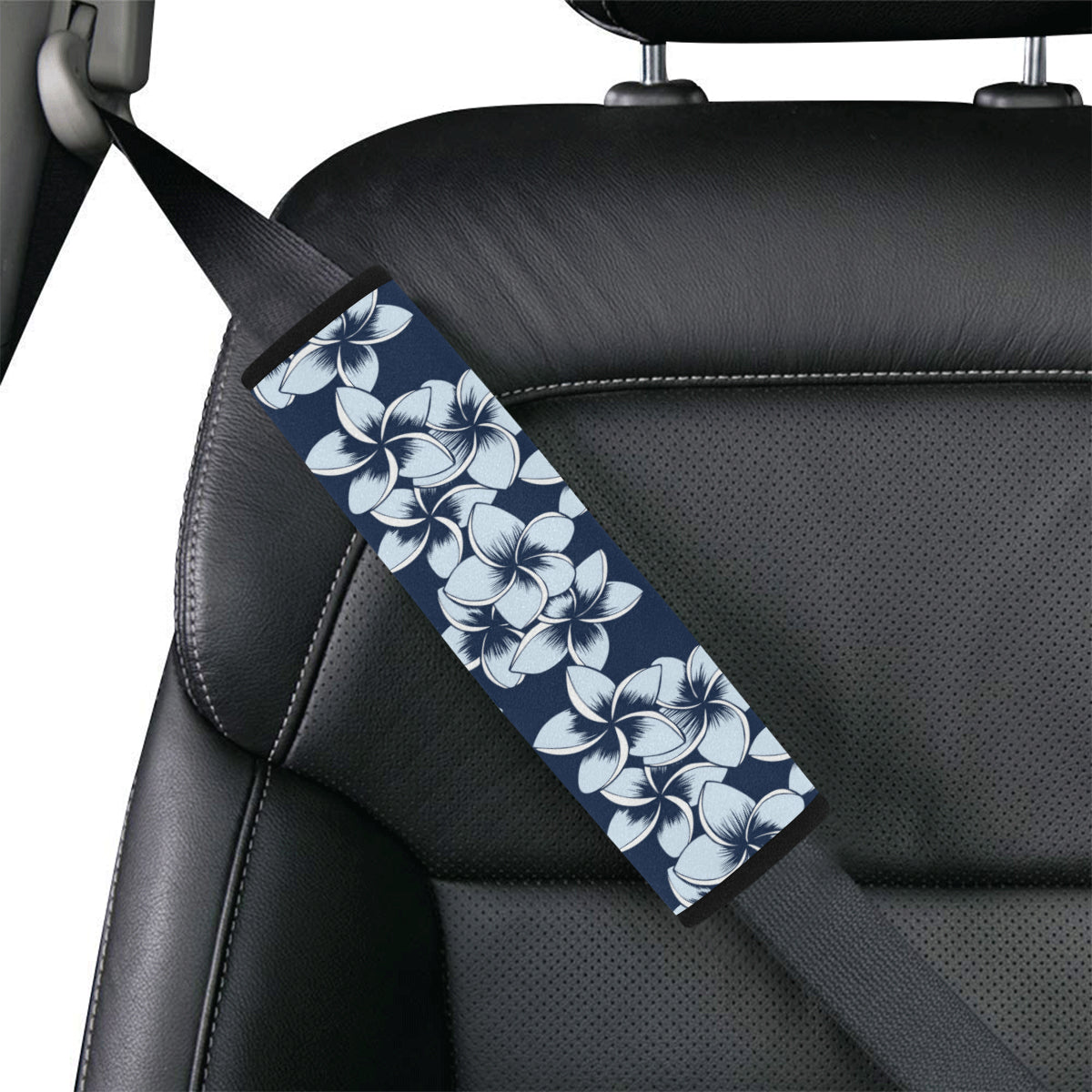 Plumeria Pattern Print Design A02 Car Seat Belt Cover