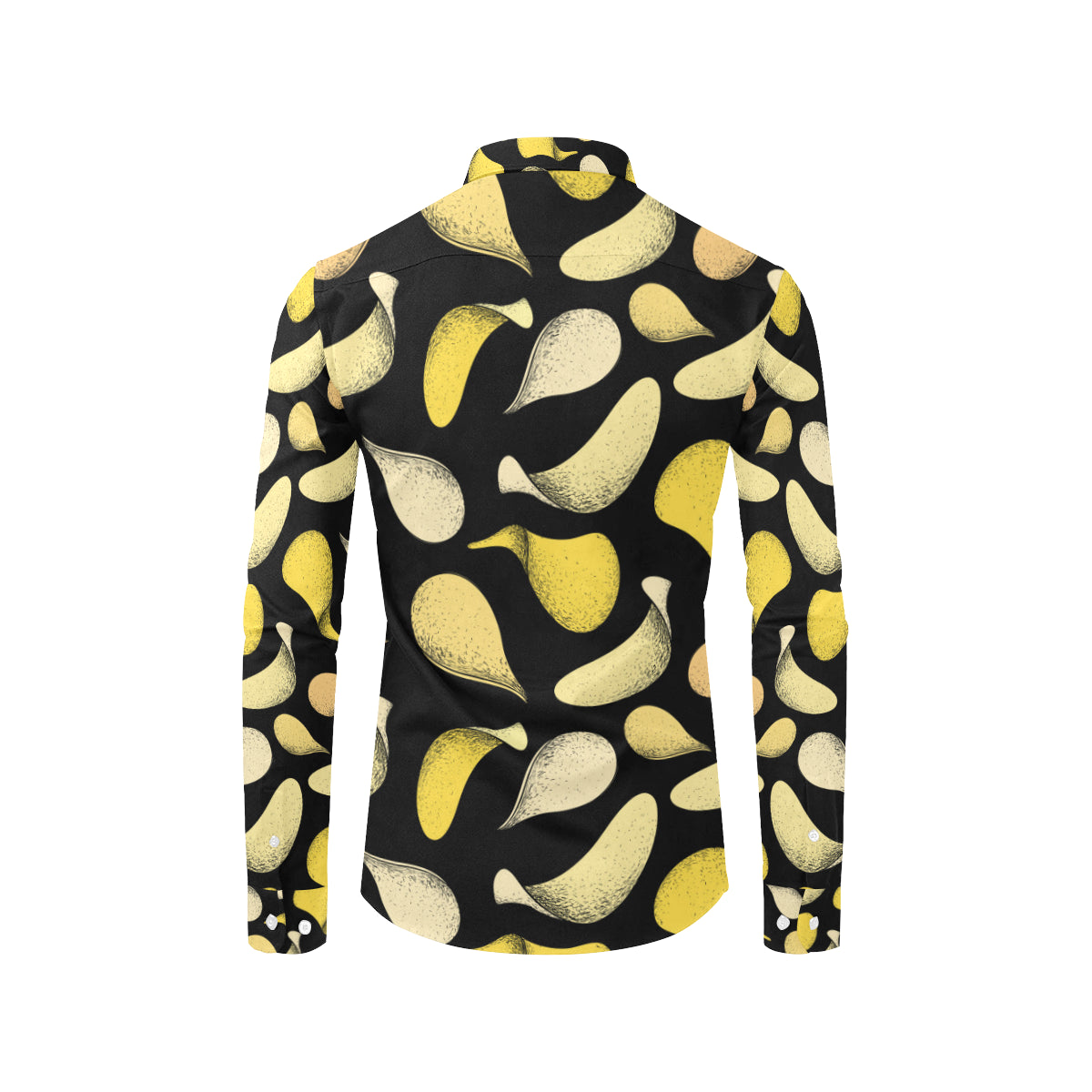 Potato Pattern Print Design A02 Men's Long Sleeve Shirt