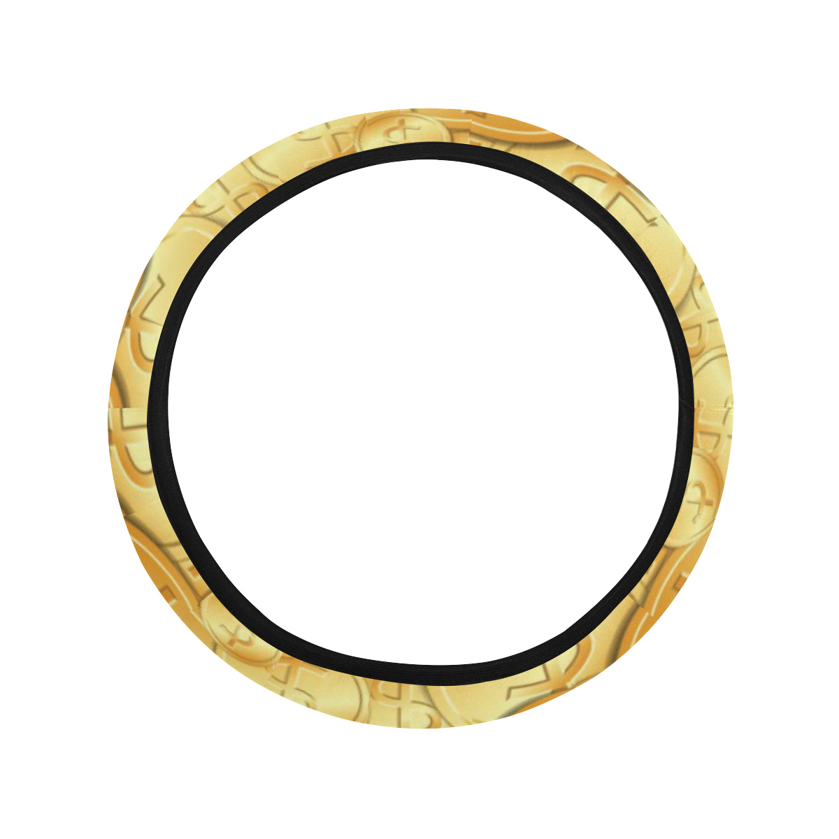 Dollar Pattern Print Design DO03 Steering Wheel Cover with Elastic Edge