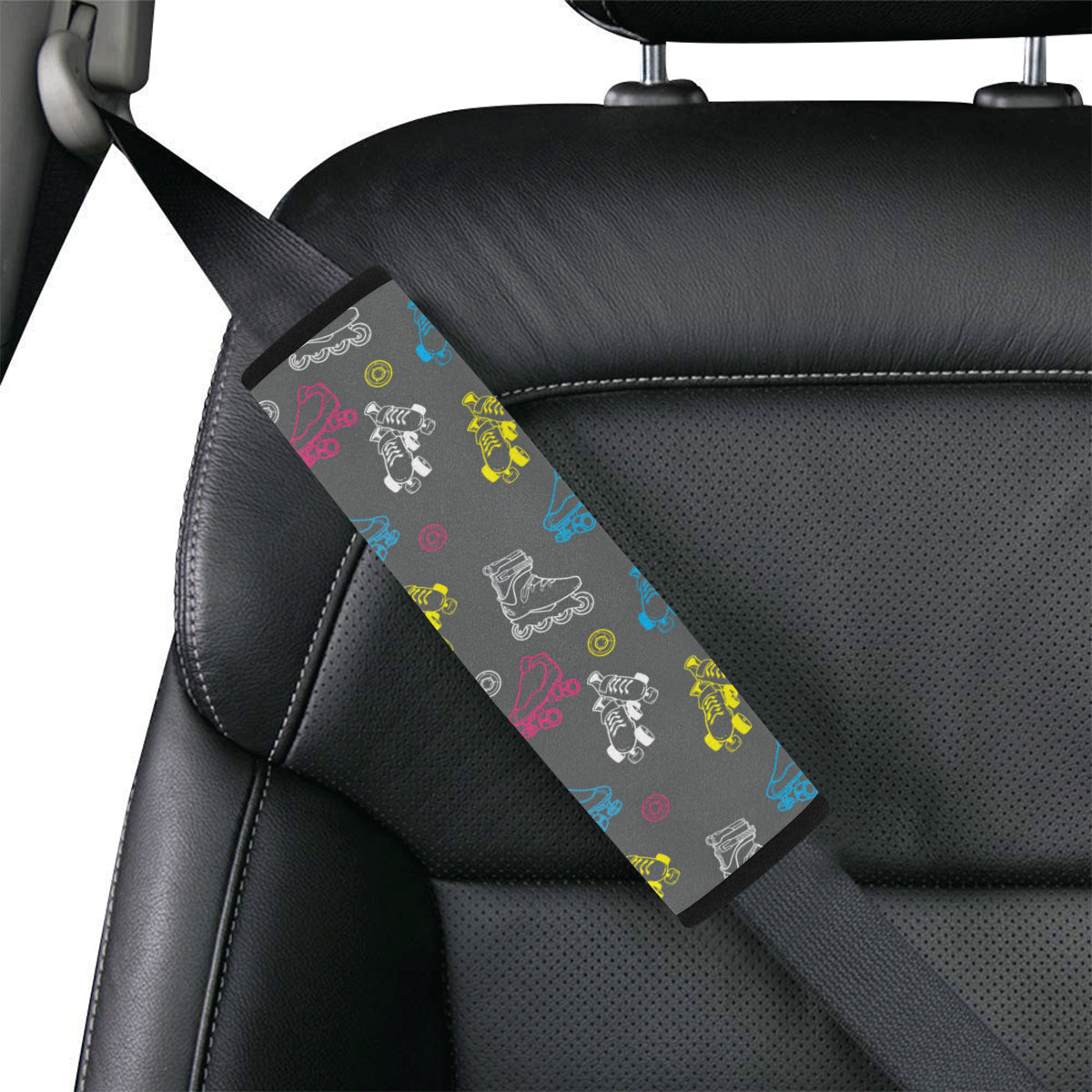 Roller skate Pattern Print Design A02 Car Seat Belt Cover