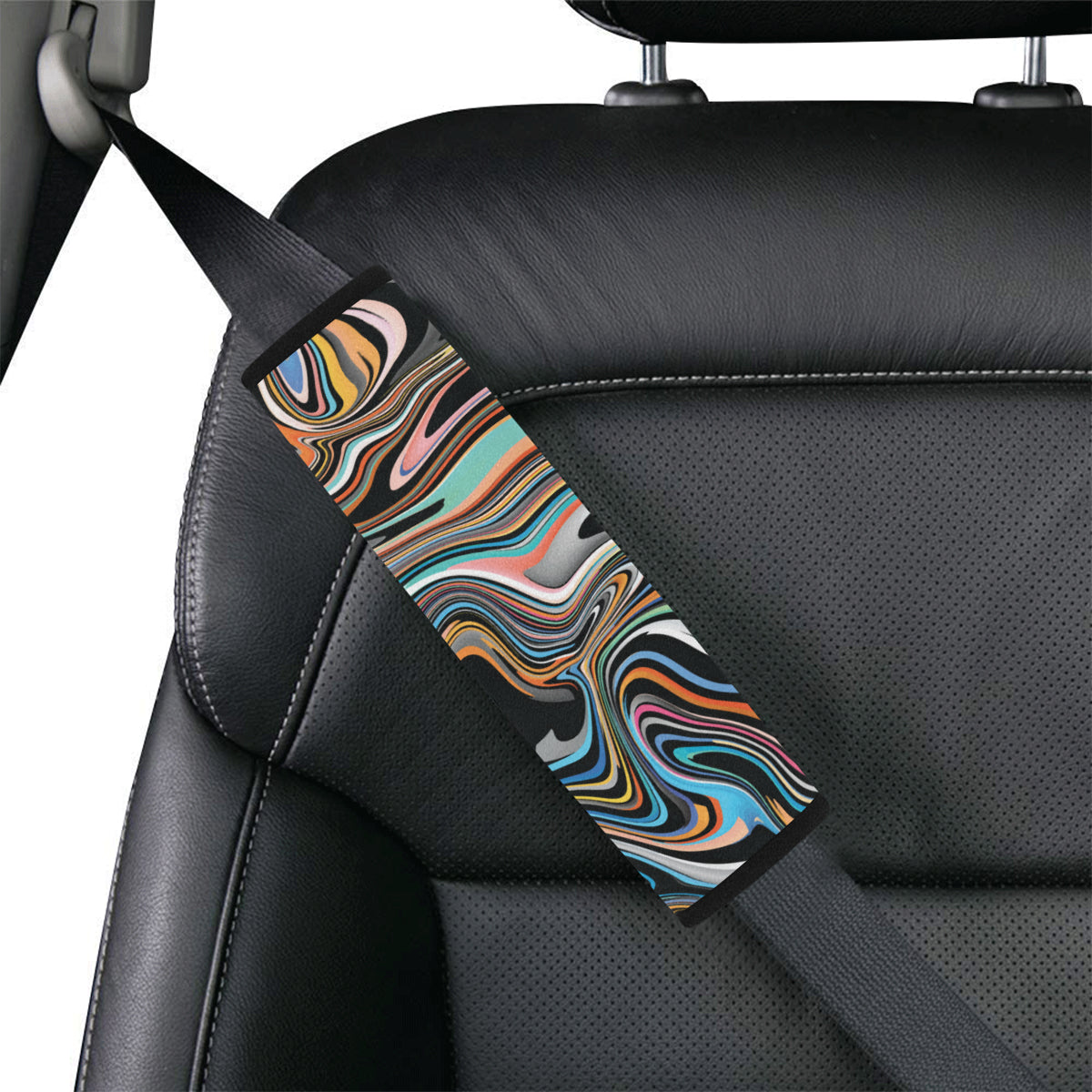 Liquid Pattern Print Design 02 Car Seat Belt Cover