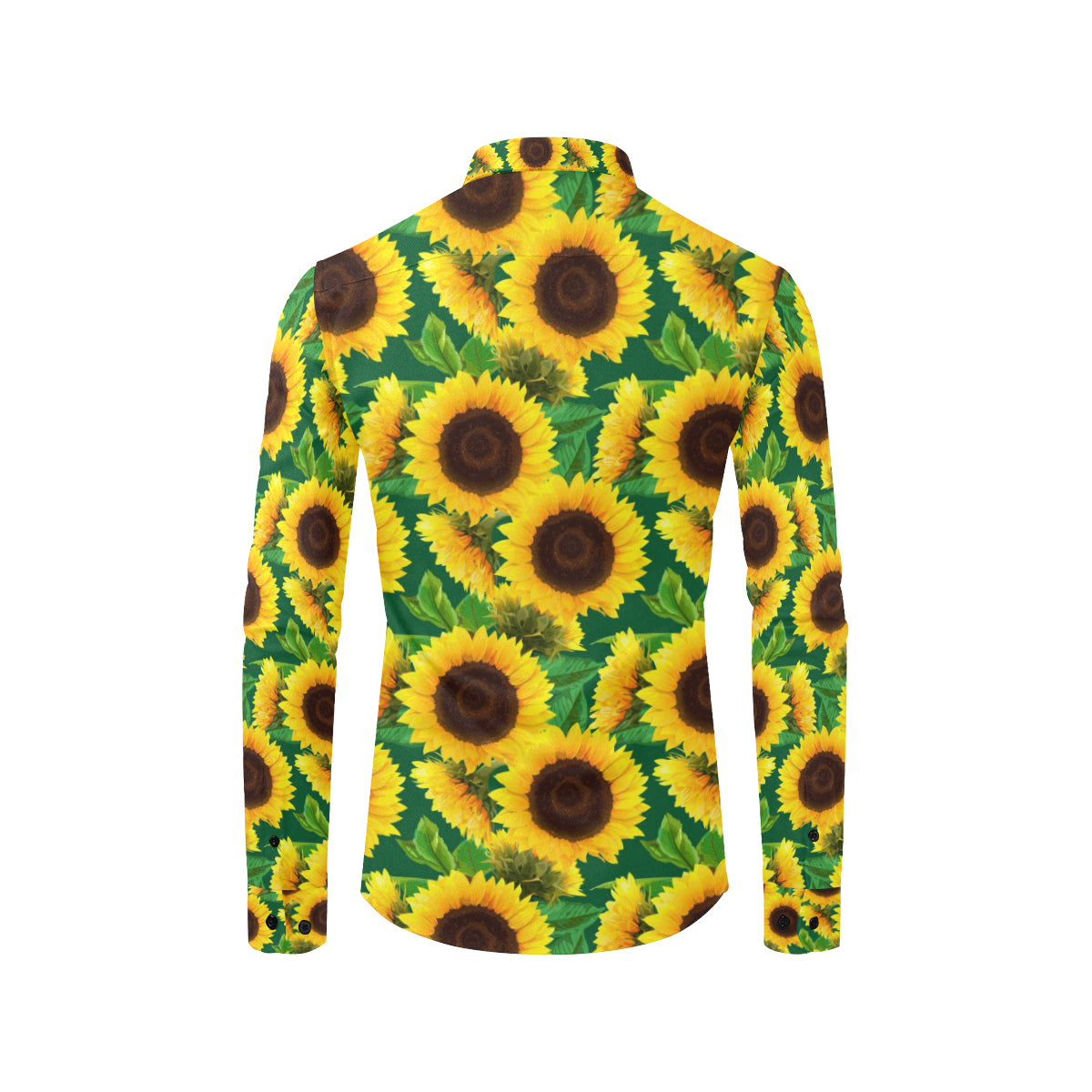 Sunflower Pattern Print Design SF02 Men's Long Sleeve Shirt