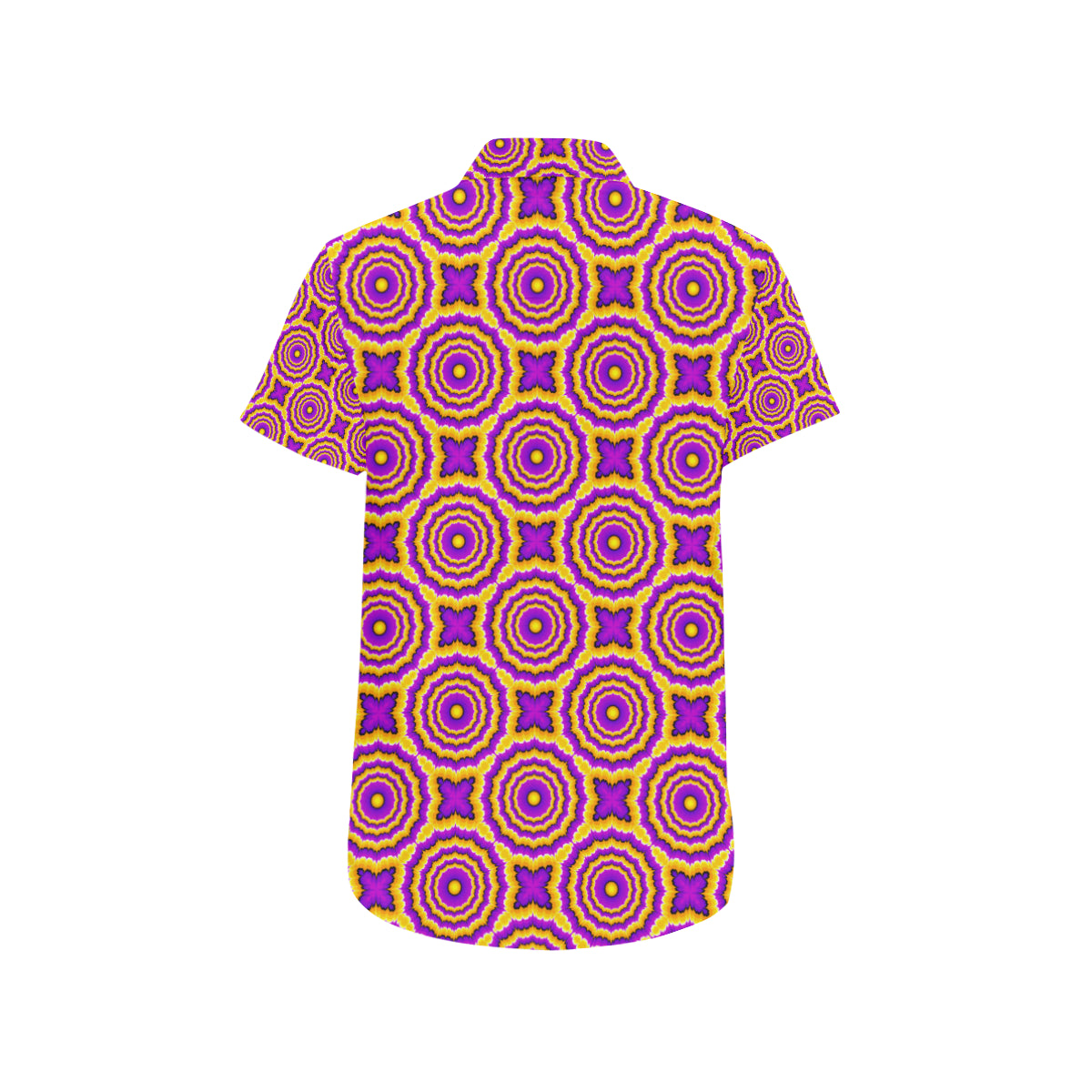 Optical illusion Expansion Men's Short Sleeve Button Up Shirt