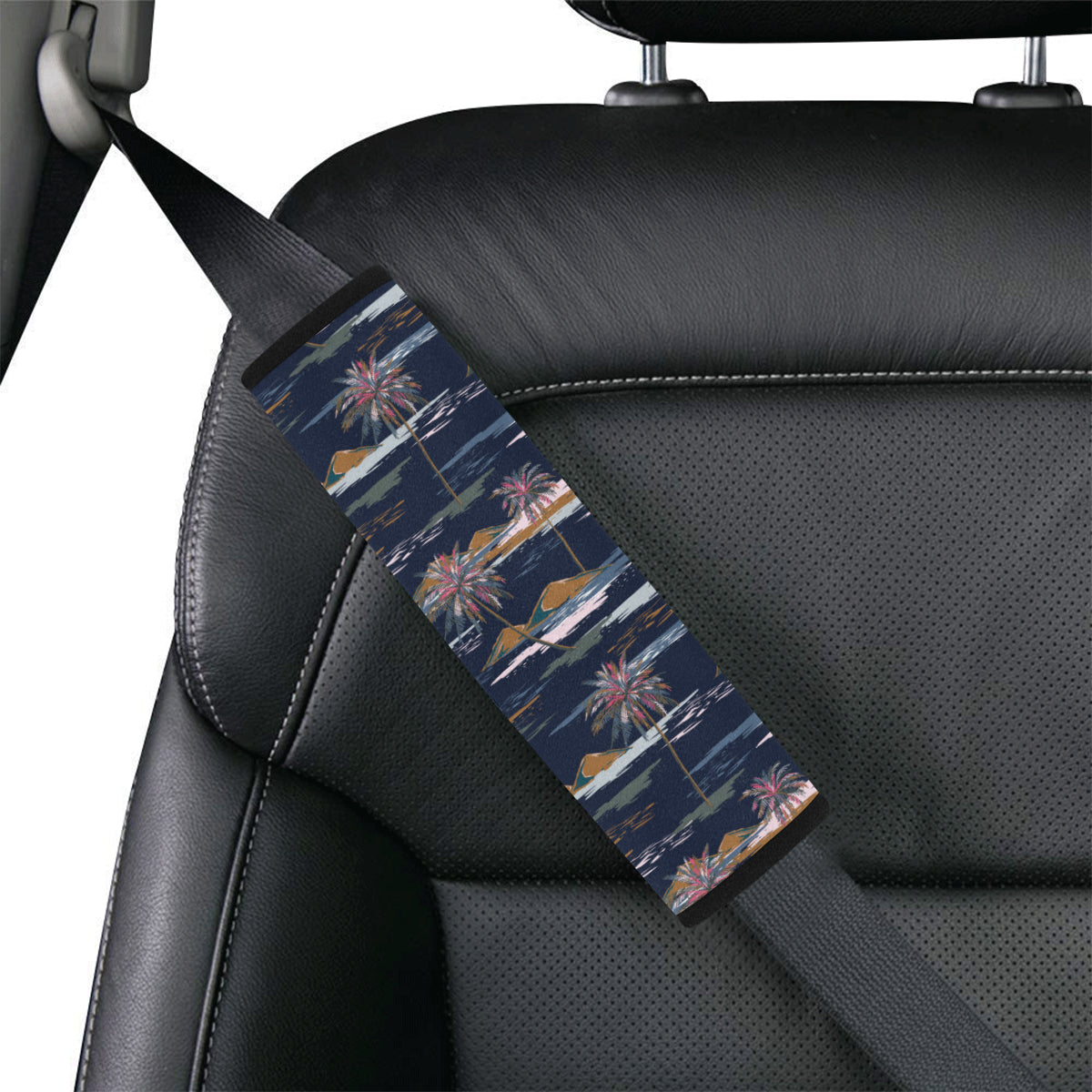 Pacific island Pattern Print Design A06 Car Seat Belt Cover