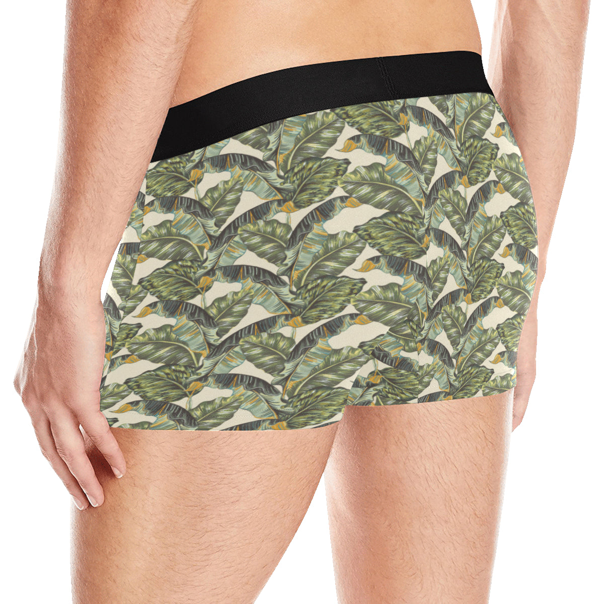 Banana Leaf Pattern Print Design 04 Men's Boxer Briefs