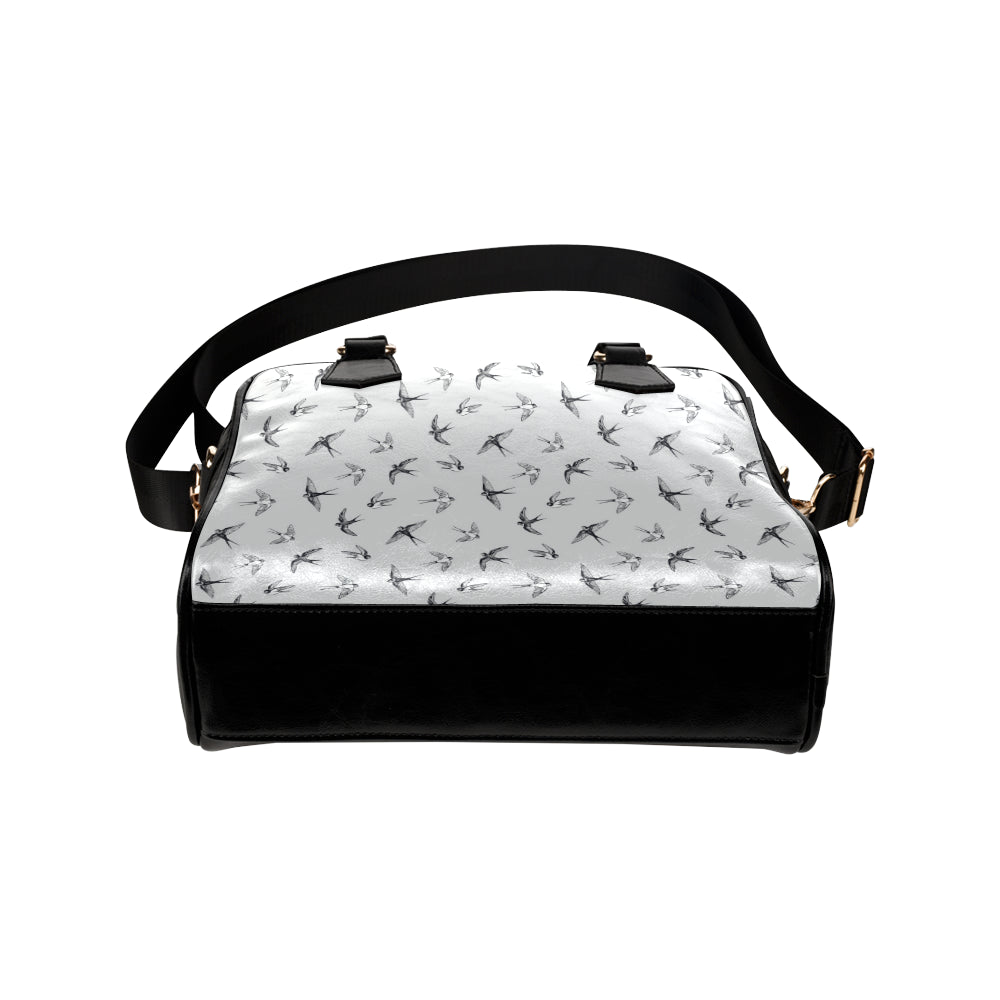 Swallow Bird Pattern Print Design 04 Shoulder Handbag