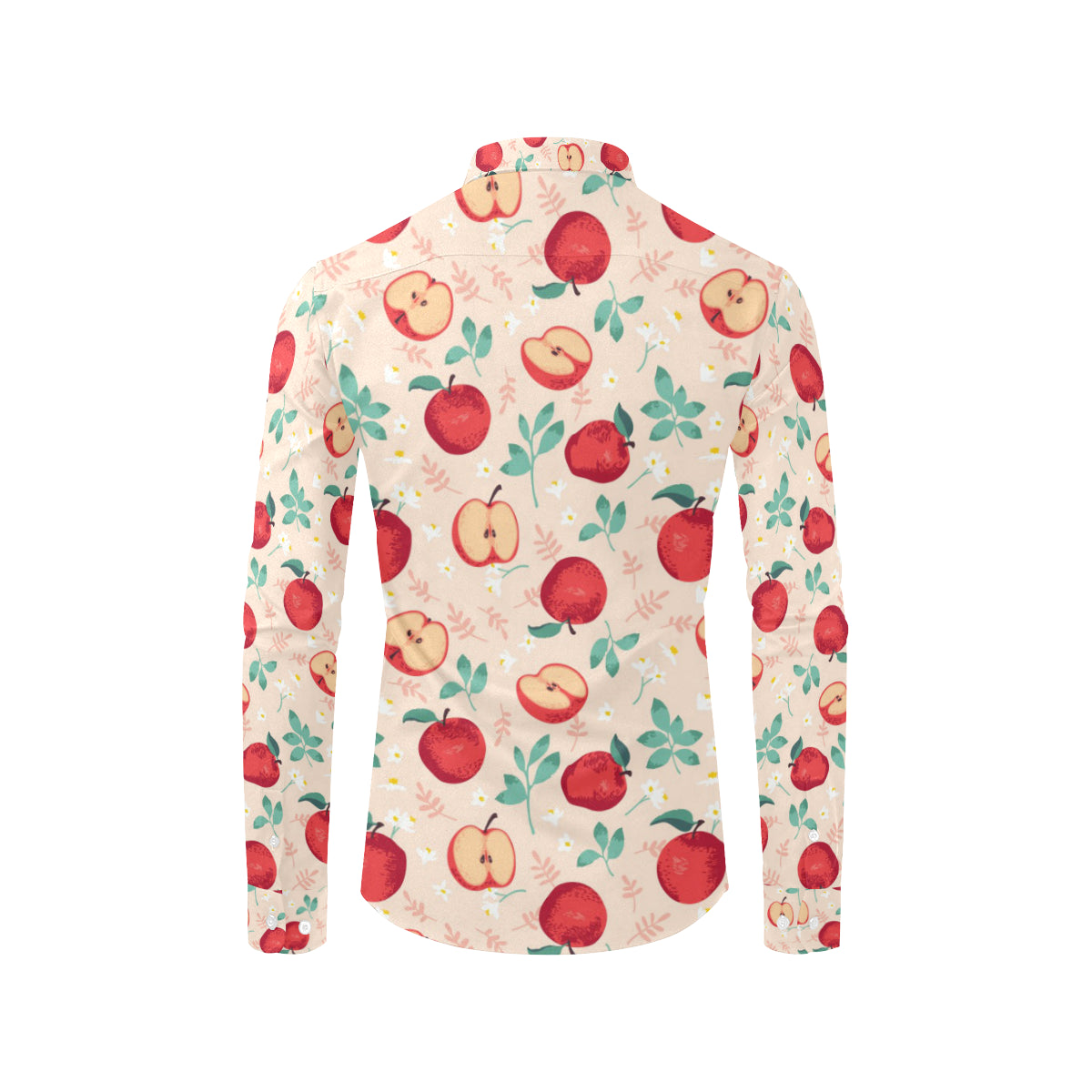 Apple Pattern Print Design AP06 Men's Long Sleeve Shirt