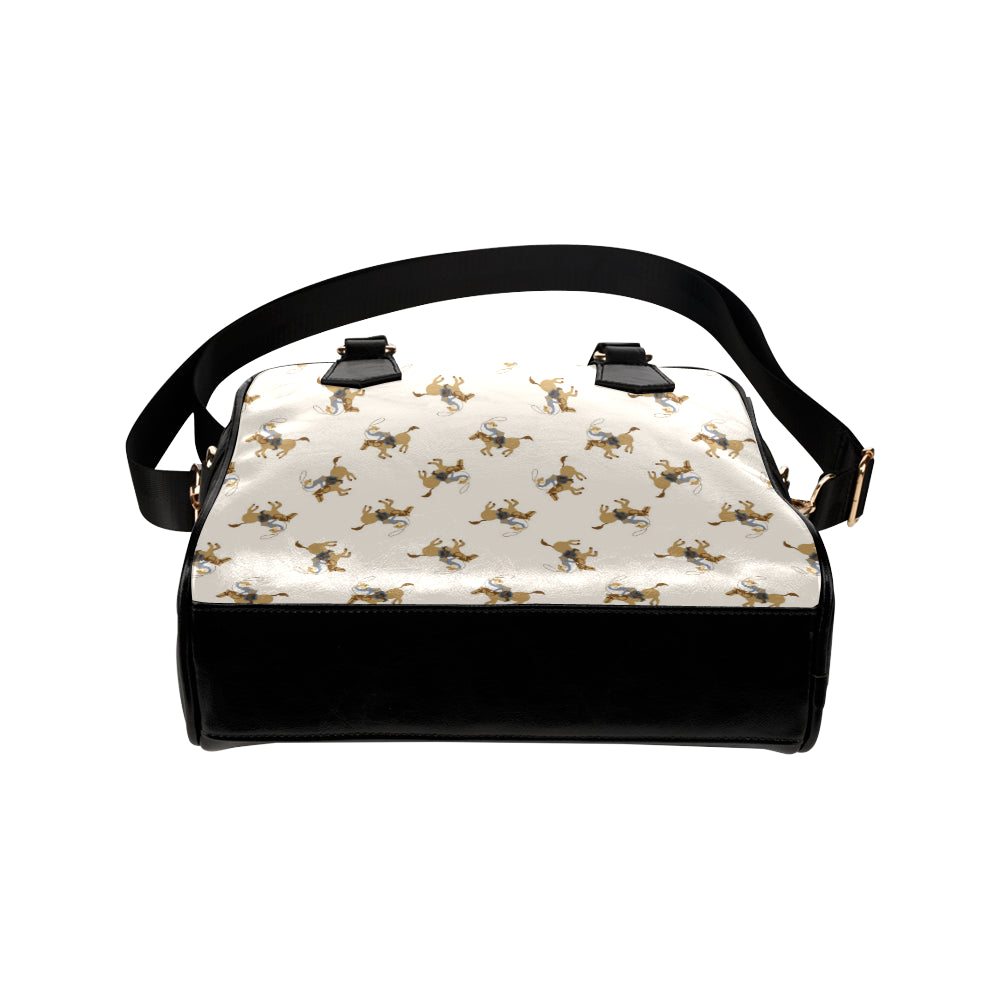 Cowboy Pattern Print Design 01 Shoulder Handbag