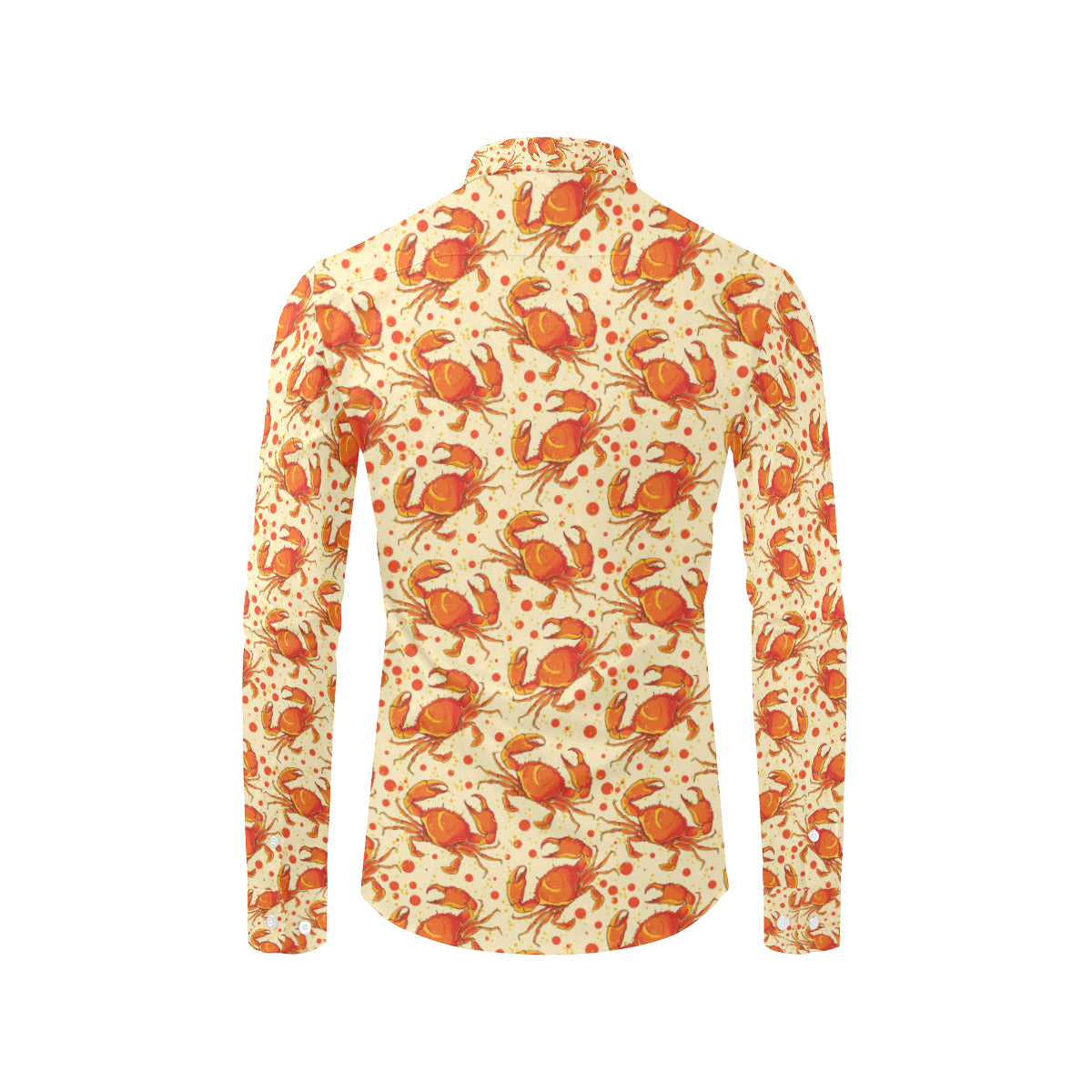 Crab Pattern Print Design 01 Men's Long Sleeve Shirt