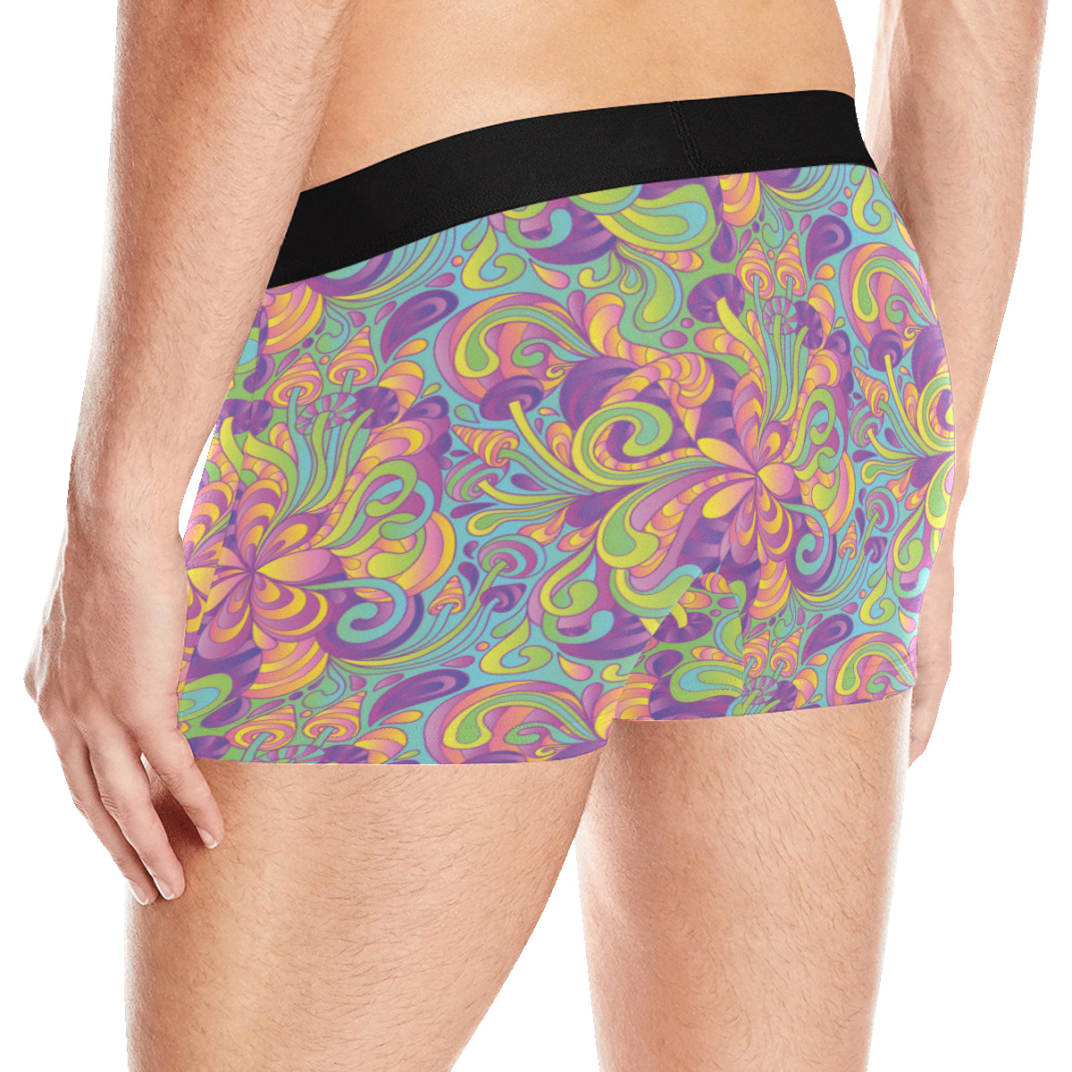 Psychedelic Mushroom Pattern Print Design A05 Men's Boxer Briefs