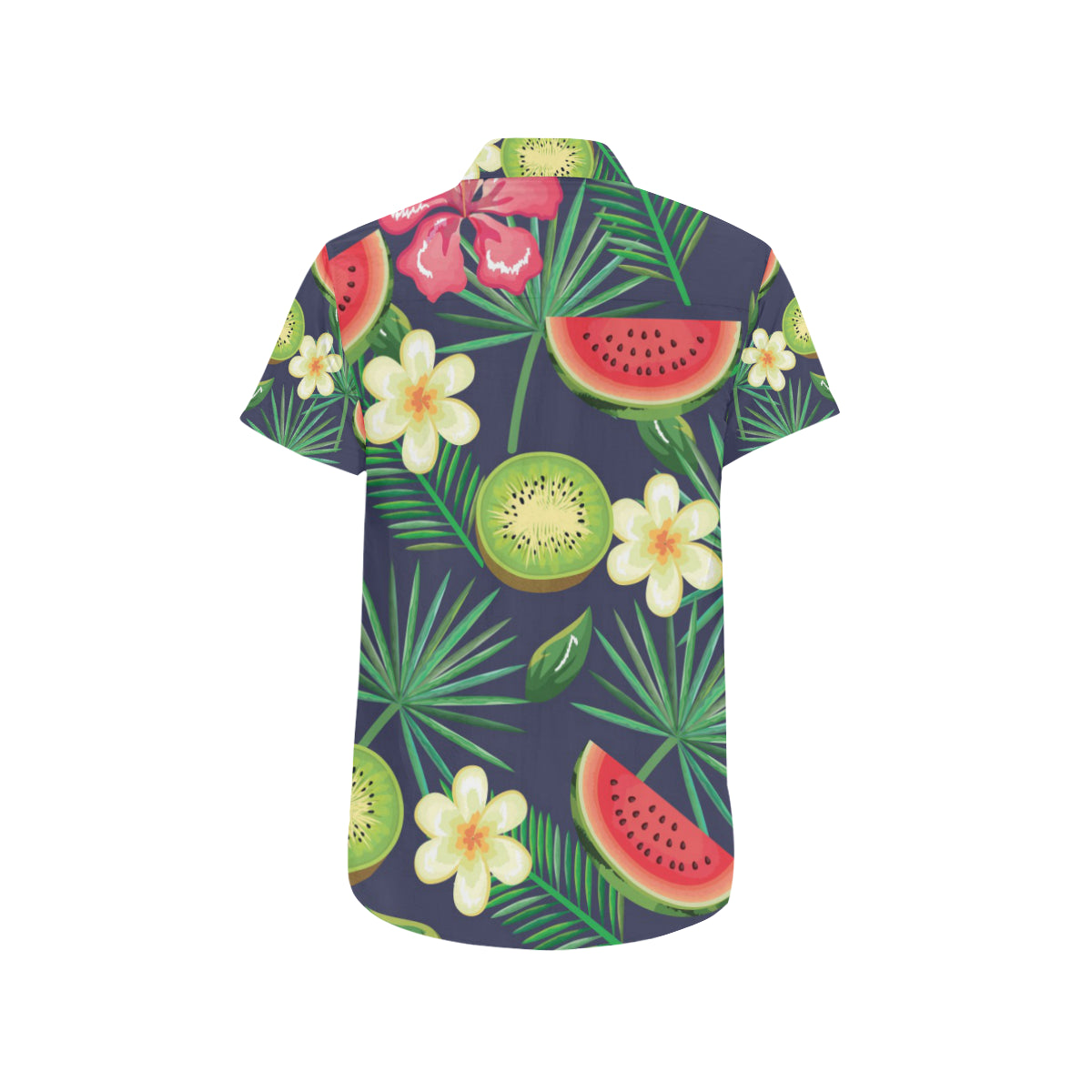 Tropical Fruits Pattern Print Design TF05 Men's Short Sleeve Button Up Shirt