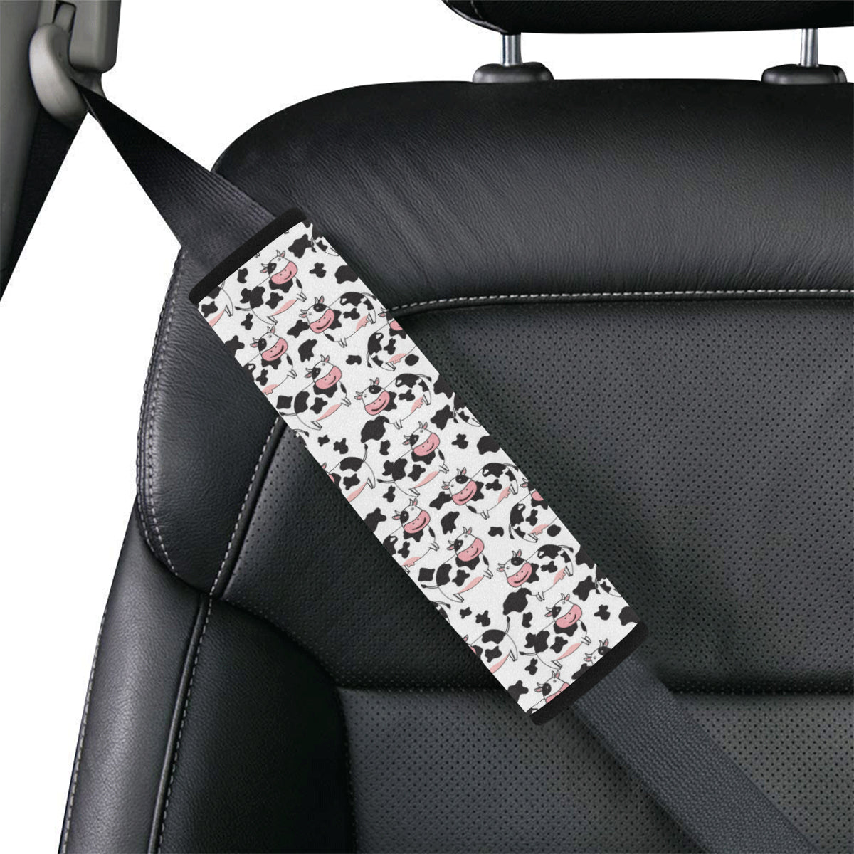 Cow Pattern Print Design 02 Car Seat Belt Cover