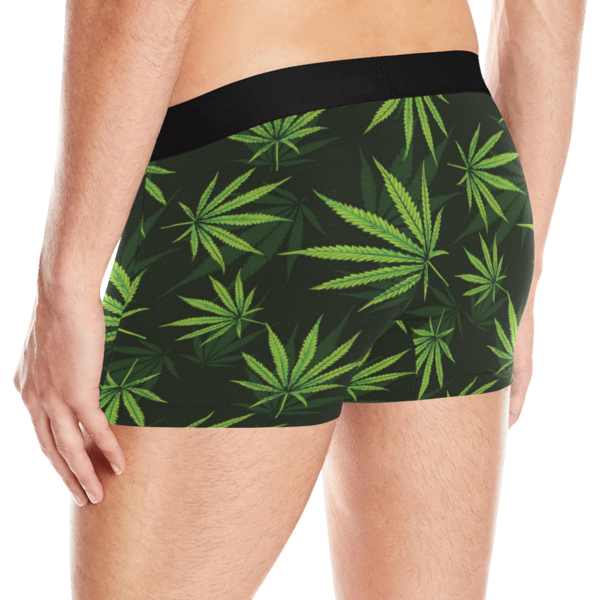 Pot Leaf Pattern Print Design A03 Men's Boxer Briefs