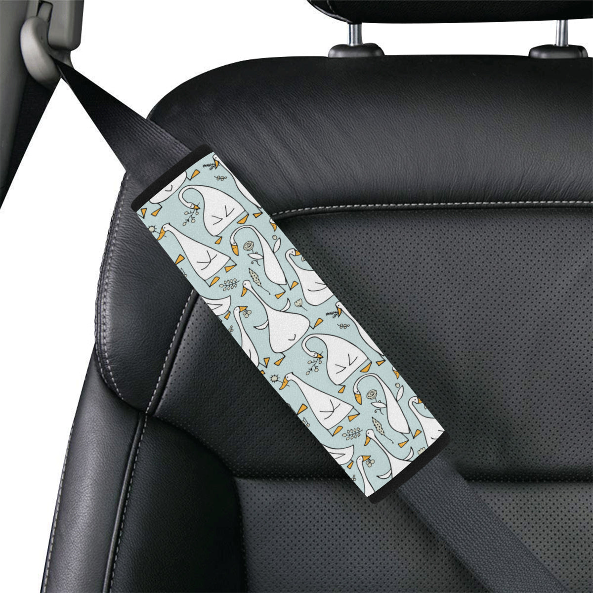 Goose Pattern Print Design 03 Car Seat Belt Cover
