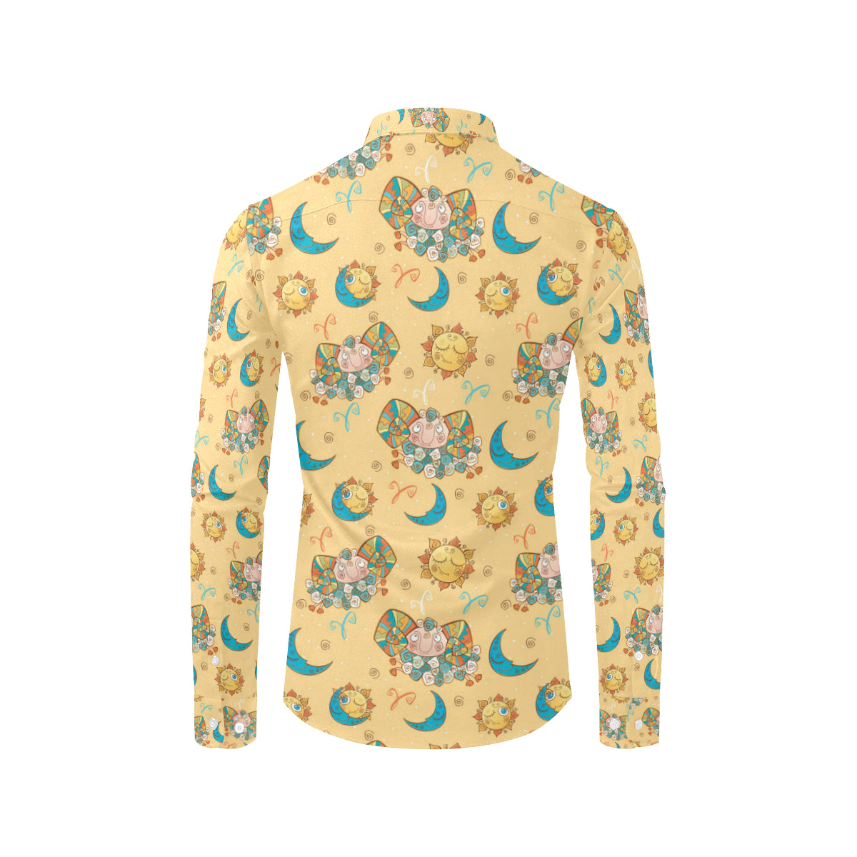 Aries Zodiac Pattern Print Design 03 Men's Long Sleeve Shirt
