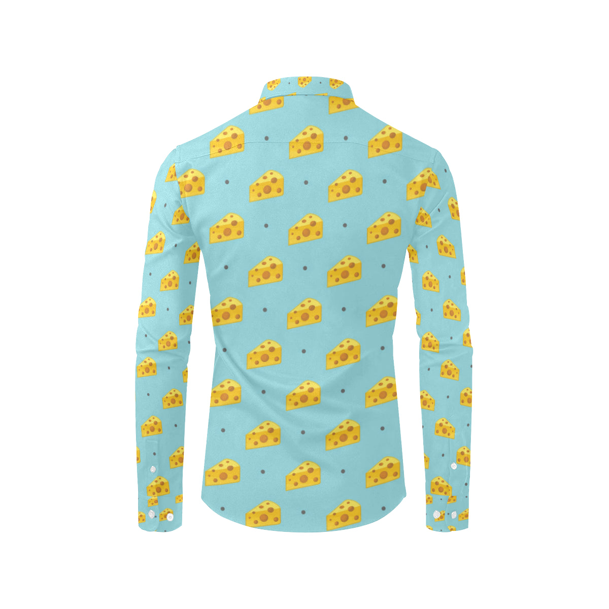 Cheese Pattern Print Design 02 Men's Long Sleeve Shirt