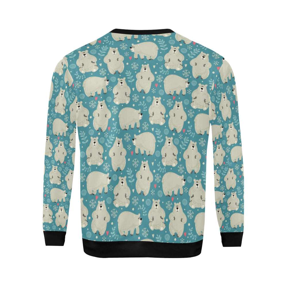 Bear Pattern Print Design BE04 Men Long Sleeve Sweatshirt