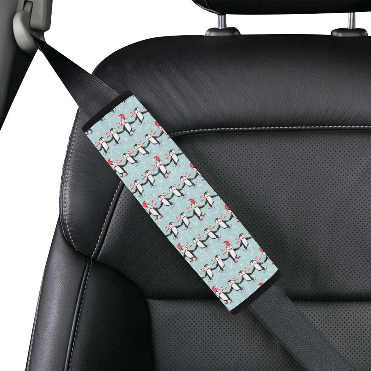 Penguin Sking Design Car Seat Belt Cover
