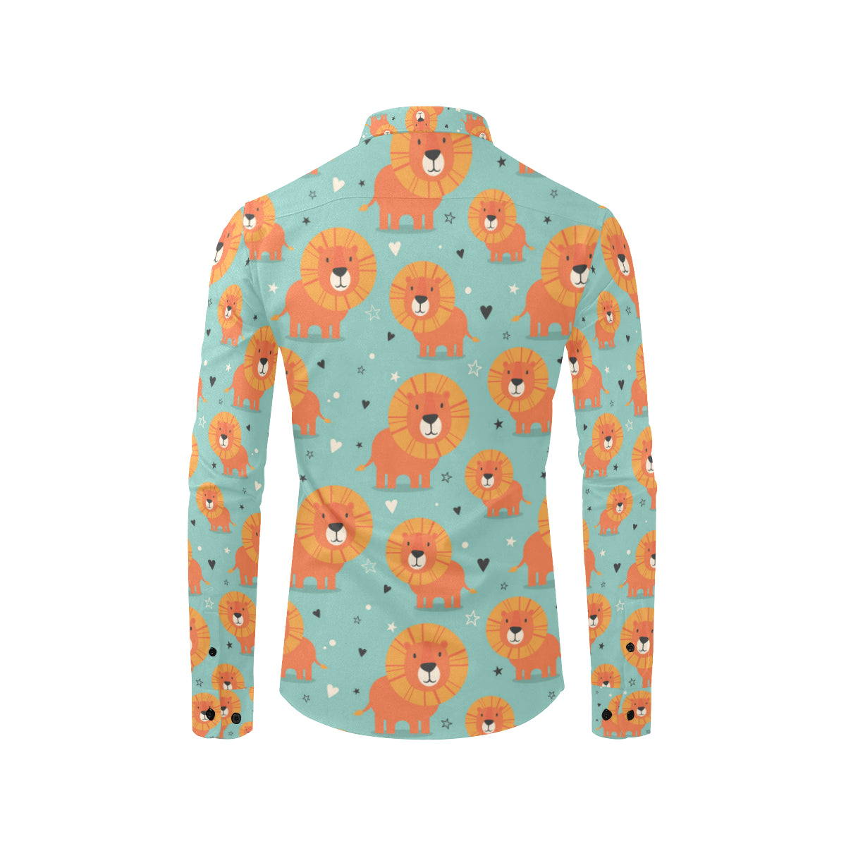 Lion Baby Pattern Print Design 03 Men's Long Sleeve Shirt