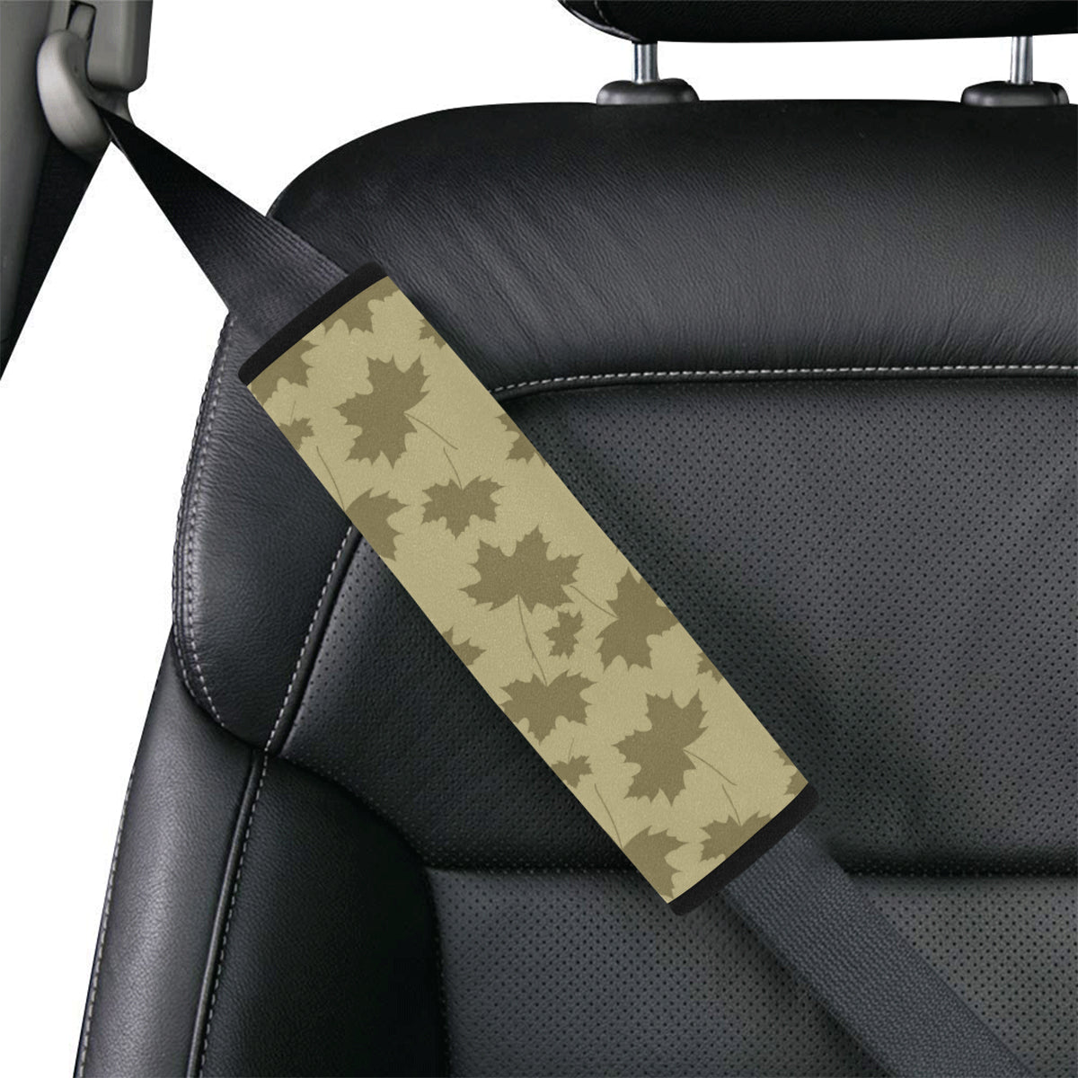 Maple Leaf Pattern Print Design 01 Car Seat Belt Cover