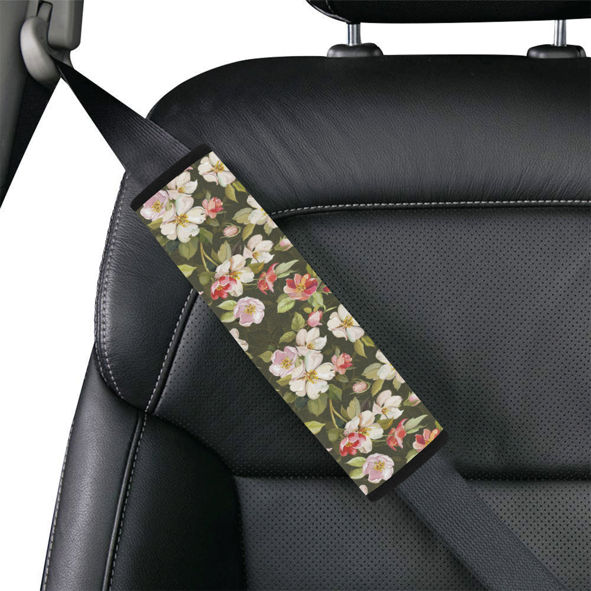 Apple blossom Pattern Print Design AB01 Car Seat Belt Cover