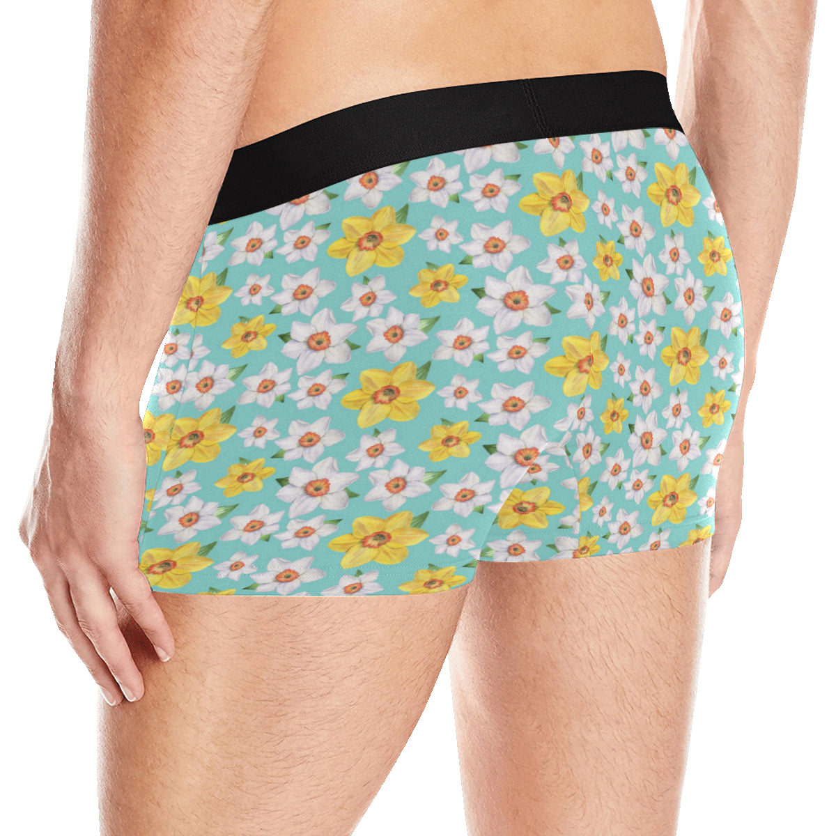 Daffodils Pattern Print Design 02 Men's Boxer Briefs