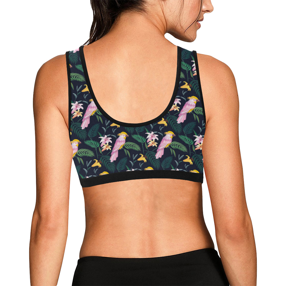 Cockatoo Pattern Print Design 03 Sports Bra