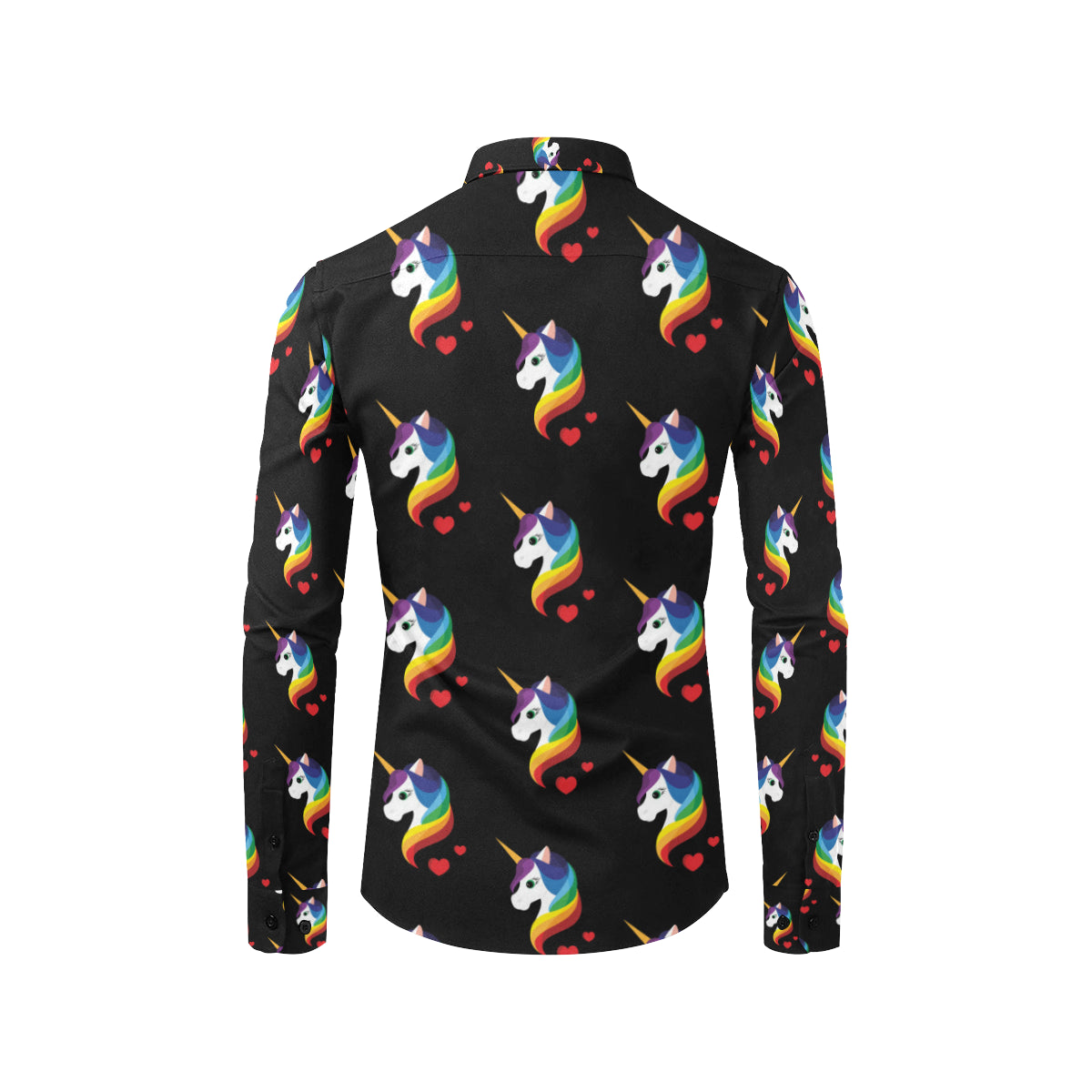 Rainbow Unicorn Pattern Print Design A03 Men's Long Sleeve Shirt