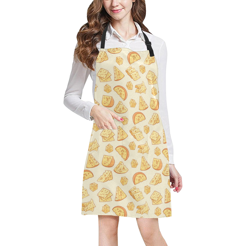 Cheese Pattern Print Design 01 Apron with Pocket
