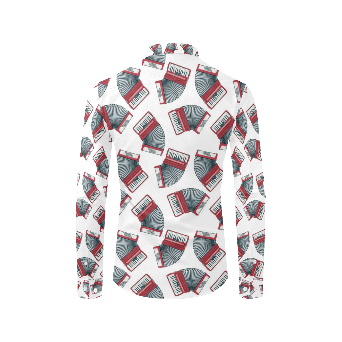 Accordion Pattern Print Design 03 Men's Long Sleeve Shirt