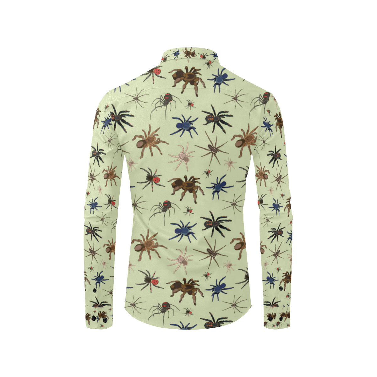 Tarantula Pattern Print Design 02 Men's Long Sleeve Shirt